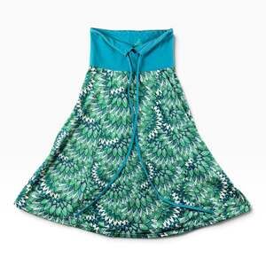 prAna Solana Convertible Dress Skirt Womens Small Teal Green Floral Halter